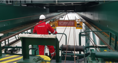STS crane working platform